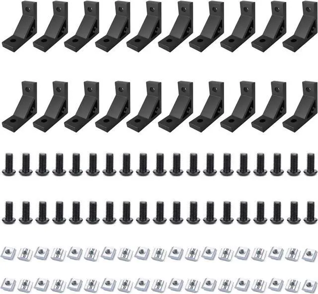 Main image of 20Pcs 2020 Series Aluminum Extrusion Profile Hardware T Slot Corner Bracket