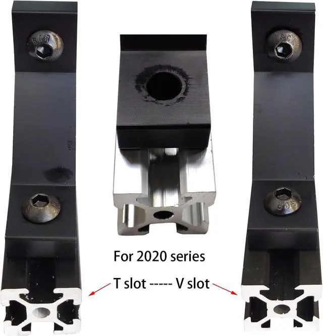 Alt view image 4 of 7 - 20Pcs 2020 Series Aluminum Extrusion Profile Hardware T Slot Corner Bracket