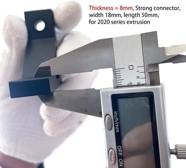 Alt view image 5 of 7 - 20Pcs 2020 Series Aluminum Extrusion Profile Hardware T Slot Corner Bracket