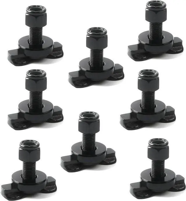 Main image of 8-Pack L-Track Double Lug Threaded Stud Nut Fitting Tie Down