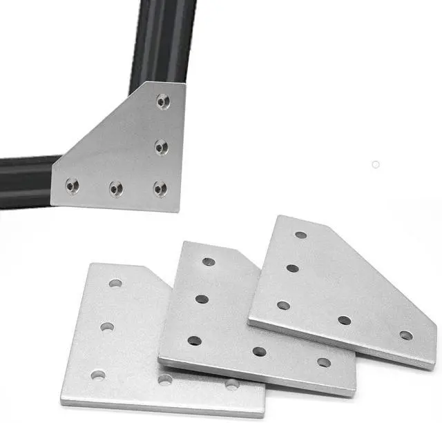 Alt view image 2 of 6 - 4040 Aluminum Extrusion Connector Bracket Set Included 8PCS Joint Plates,1Pcs M5 Wrench,40Pcs M8 T-Slot Nuts and 40Pcs M8x16mm Hex Socket Cap Screw for 4040 Aluminum Profile 3D Printer Frame(