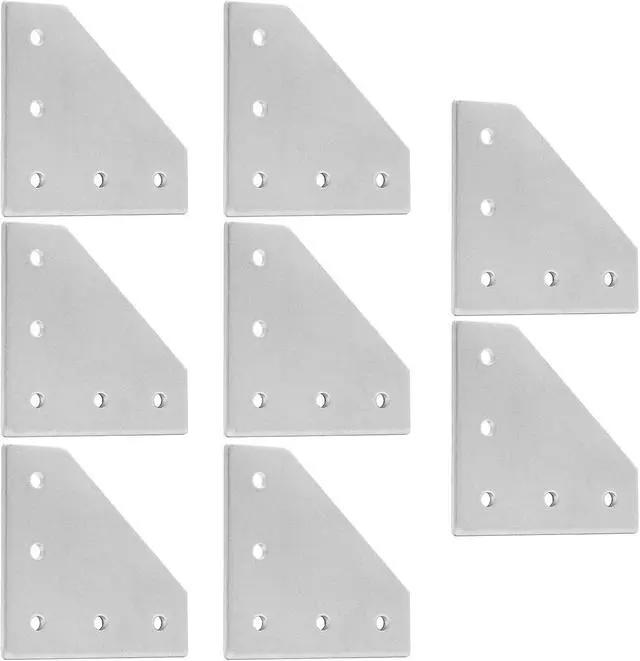 Alt view image 6 of 6 - 4040 Aluminum Extrusion Connector Bracket Set Included 8PCS Joint Plates,1Pcs M5 Wrench,40Pcs M8 T-Slot Nuts and 40Pcs M8x16mm Hex Socket Cap Screw for 4040 Aluminum Profile 3D Printer Frame(