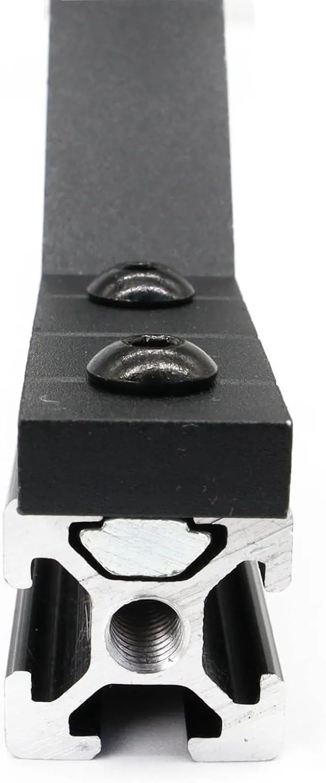 Alt view image 6 of 6 - 20 Set 78x78mm 2020 Aluminum Extrusion T Slot Corner Bracket 20 Series Extruded Hardware 90 Degree Right Angle Connector with M5 Bolts Nuts for 20/20 80 20 2040 T V Slot Black Aluminum Profile