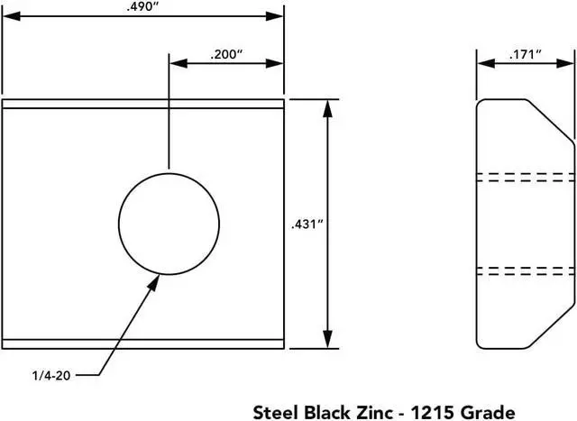Alt view image 3 of 7 - 8020, 3204, 10 Series 1/4-20 Steel Standard Slide in T-Nut Nut (25 Pack) Hardware for 1 Inch Based Extruded Aluminum T Slot Extrusions