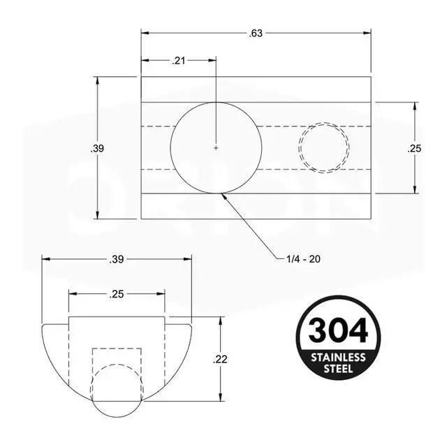 Alt view image 5 of 7 - 10 Series 1/4"-20 Stainless Steel Self Aligning Roll-in T-Nuts with Ball Spring (25-Pack) 8020-Compatible T Slot Hardware for Aluminum Extrusion