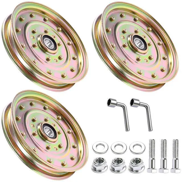 Main image of Flat Idler Pulley Replacement for Exmark Lazer Z, Lazer XP, Toro Z Master 52" 60" 72" Deck, Replaces Exmark Toro 116-4667, 1-633109, 633109, 126-7685, Husqvarna 539102610, 3 Pack
