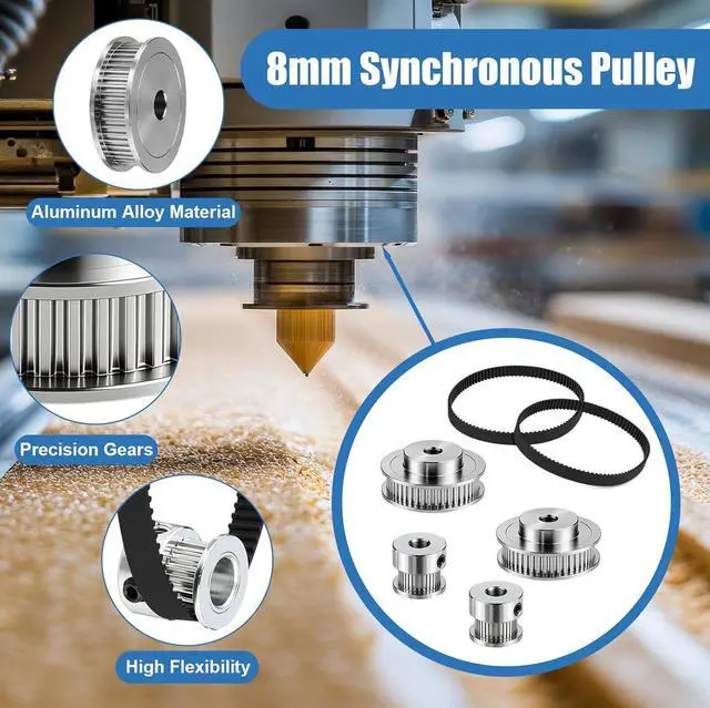 Alt view image 5 of 7 - 12V-24V DC Geared Motor Kit (3500-7000 RPM High Speed), Permanent Magnet Motor with Speed Controller, GT2 Synchronous Pulleys and Timing Belt Set for DIY Projects(with Screw Thread)