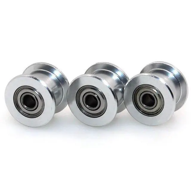 Alt view image 7 of 7 - 5M GT2 Timing Belt 15mm Width + 4pcs 20 Teeth 5mm Bore Timing Pulley Wheel + 4pcs 20 Toothless Bore 5mm Idler + 4pcs 20 Tooth Bore 5mm Idler,for 3D Printer