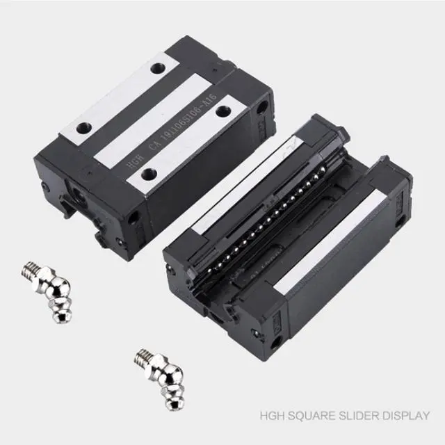 Alt view image 2 of 7 - HGH20CA Linear Slider Bearing Blocks 4Pcs,20mm HG20 Linear Motion Ball Bearing Carriage Slider Sliding CA Block for Square Linear Slide Guide Guideway Rail HGH20 HGR20 as CNC Kit Part Replacement