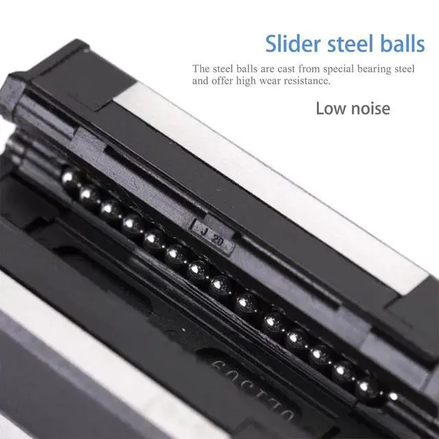 Alt view image 4 of 7 - HGH20CA Linear Slider Bearing Blocks 4Pcs,20mm HG20 Linear Motion Ball Bearing Carriage Slider Sliding CA Block for Square Linear Slide Guide Guideway Rail HGH20 HGR20 as CNC Kit Part Replacement