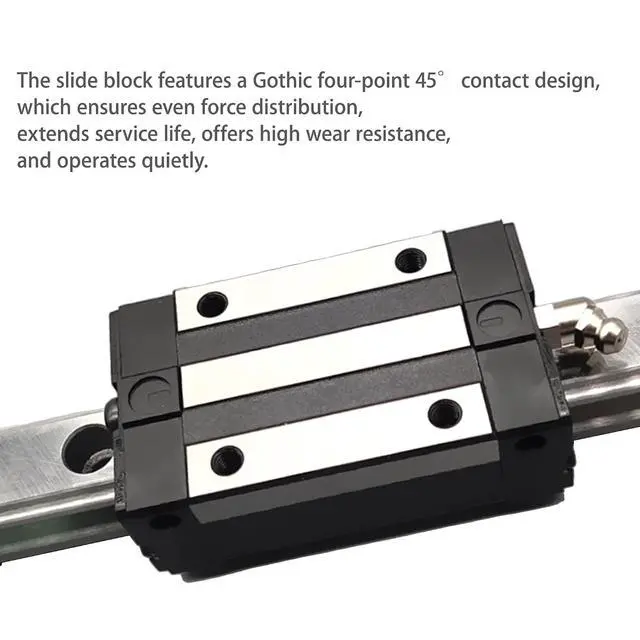 Alt view image 5 of 7 - HGH20CA Linear Slider Bearing Blocks 4Pcs,20mm HG20 Linear Motion Ball Bearing Carriage Slider Sliding CA Block for Square Linear Slide Guide Guideway Rail HGH20 HGR20 as CNC Kit Part Replacement