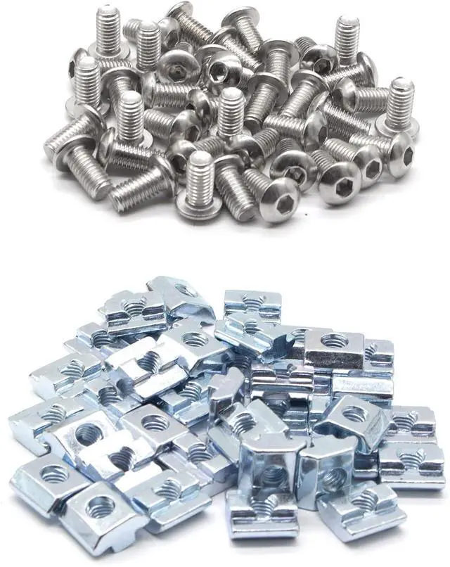 Alt view image 5 of 6 - 4040 Aluminum Extrusion Connector Bracket Set Included 8PCS Joint Plates,1Pcs M5 Wrench,40Pcs M8 T-Slot Nuts and 40Pcs M8x16mm Hex Socket Cap Screw for 4040 Aluminum Profile 3D Printer Frame(