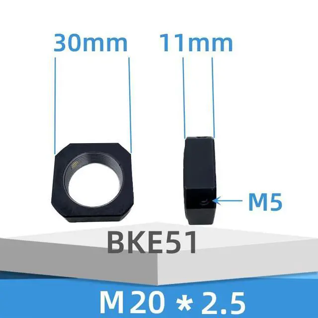Alt view image 2 of 6 - DN20 Lock Nut for Roller Screw5Pack M20 x 2.5 Hex Nut, 42CrMo Steel, 6H Precision, Phosphated and Lubricated Anti Backlash, Copper Setscrew Included