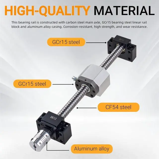 Alt view image 3 of 7 - ANWOK Anti-Backlash Ball Screw SFU1605-1550mm with BallScrew Nut+Nut Housing + Coupler with BK12/BF12 Standard End Machiningfor CNC Route Grinding Machine
