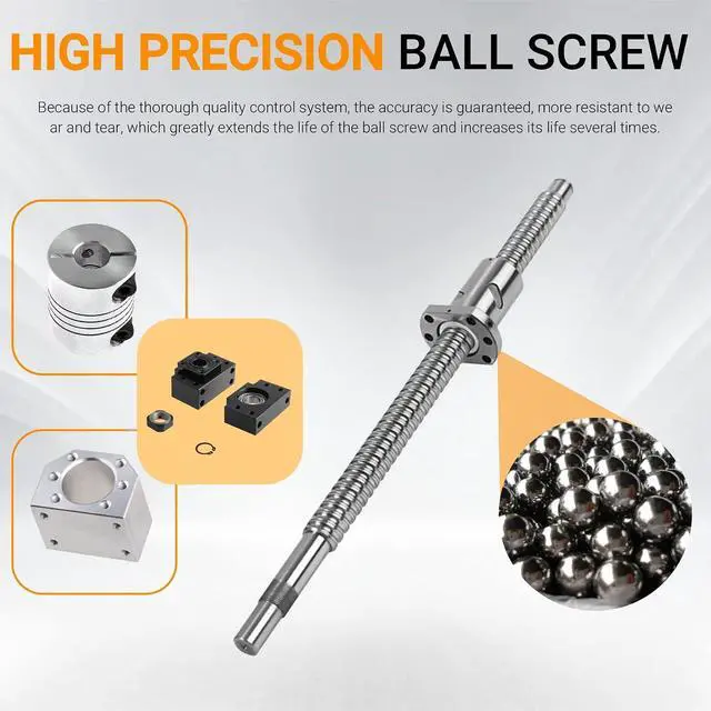 Alt view image 5 of 7 - ANWOK Anti-Backlash Ball Screw SFU1605-1550mm with BallScrew Nut+Nut Housing + Coupler with BK12/BF12 Standard End Machiningfor CNC Route Grinding Machine