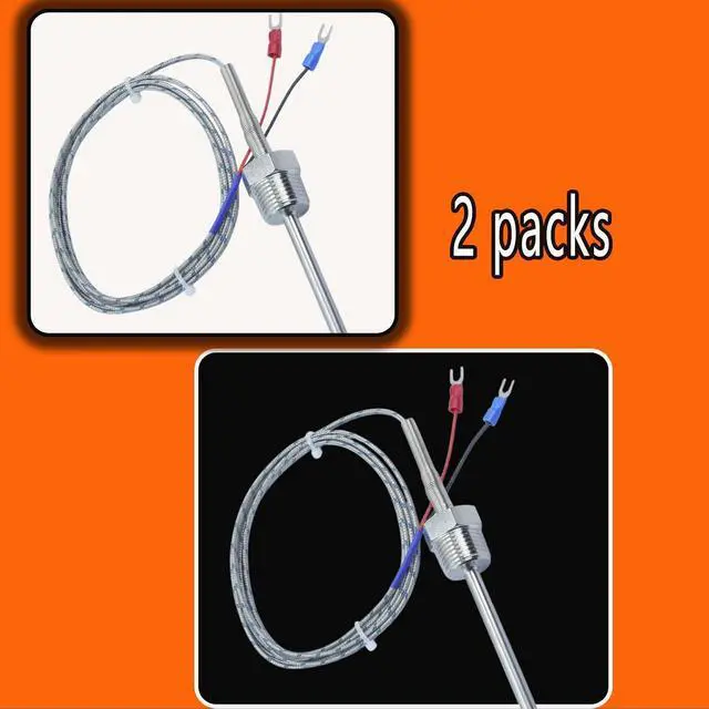 Alt view image 2 of 6 - 1/2 Inch NPT Thread K-Type Thermocouple Probe 4 Inch Long 0.24 Inch