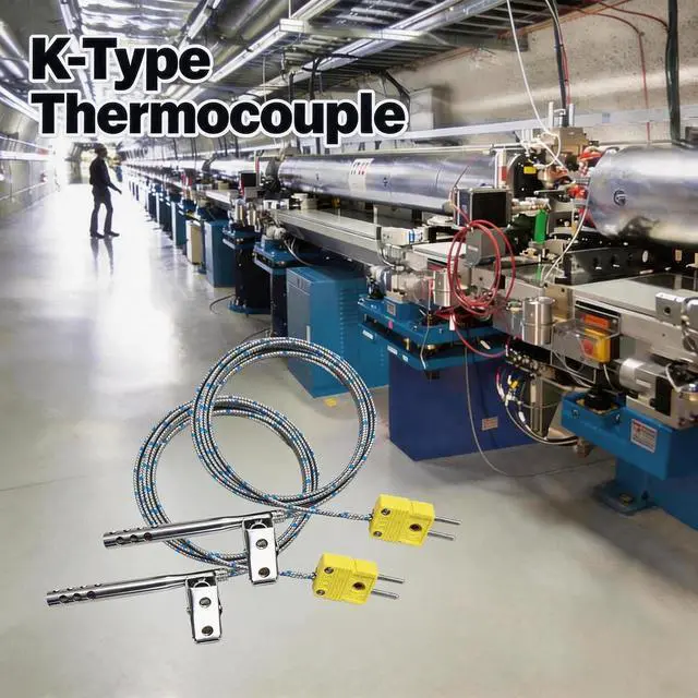 Alt view image 7 of 7 - 2-Pack TL3163K K-Type Thermocouple Air Probes Stainless Steel Open-End Clamp