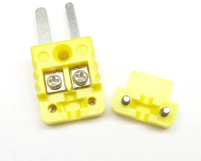 Alt view image 4 of 7 - Mini K-Type Thermocouple Wire Connector, Cable Connector, 5 Sets Pairs Male and Female Type K Plugs