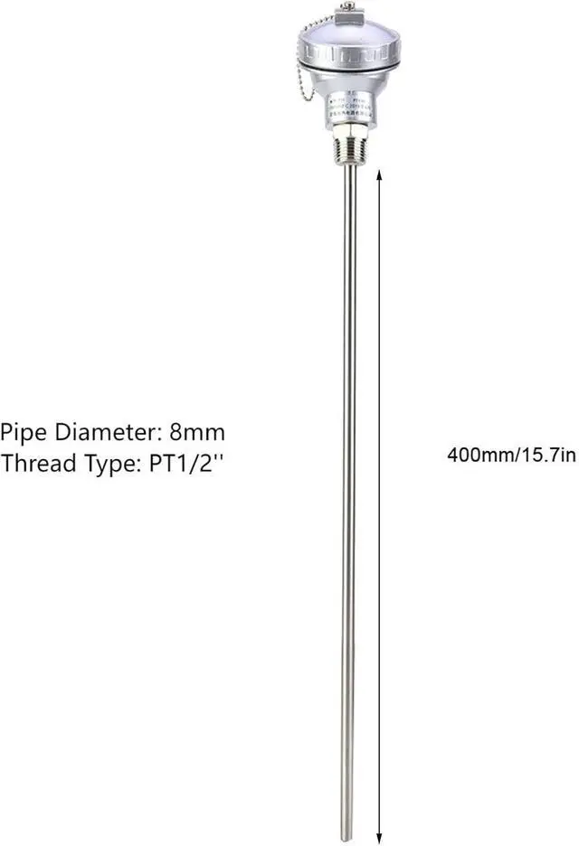 Alt view image 4 of 7 - 1/2" NPT Thread Thermocouple Terminal Head PT100 Temperature Sensor Probe