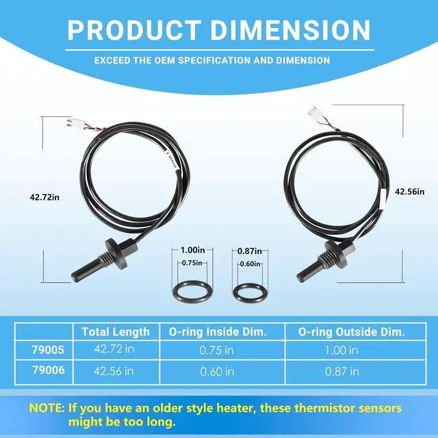 Alt view image 6 of 7 - Thermistor Temperature Sensor, 79005 High-Limit & 79006 Temp Sensor Kit