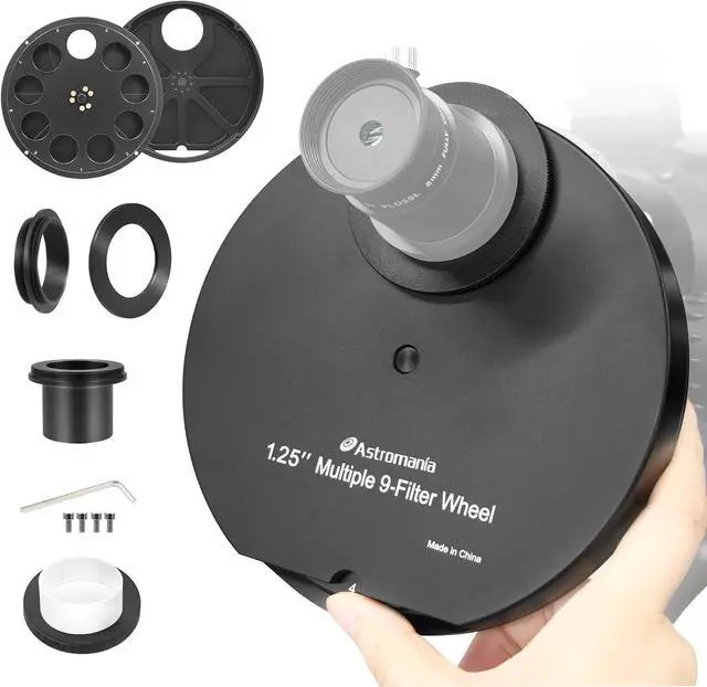Main image of 9-Position Filter Wheel Compatible for Telescope Filter 1.25inch