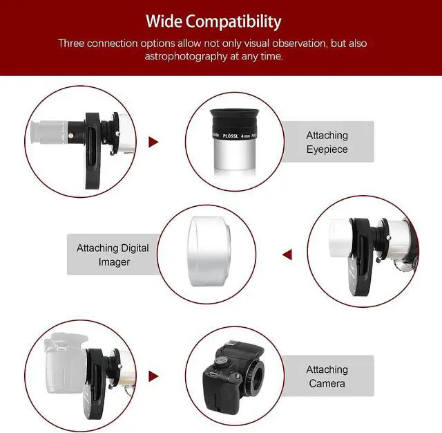 Alt view image 5 of 7 - 5-Position Filter Wheel Compatible for Telescope Filter 1.25inch