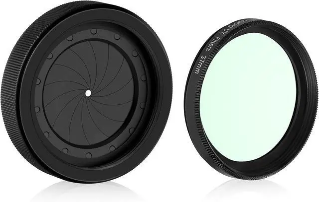 Alt view image 3 of 6 - Adjustable Iris Aperture Diaphragm M30 to M37 Iris Aperture Diaphragm Adapter Optical Diaphragm 1.5-26mm Lens Module Adapter Ring PVS-14 PSV14 Optics (Filter Protector Cover Set 1)
