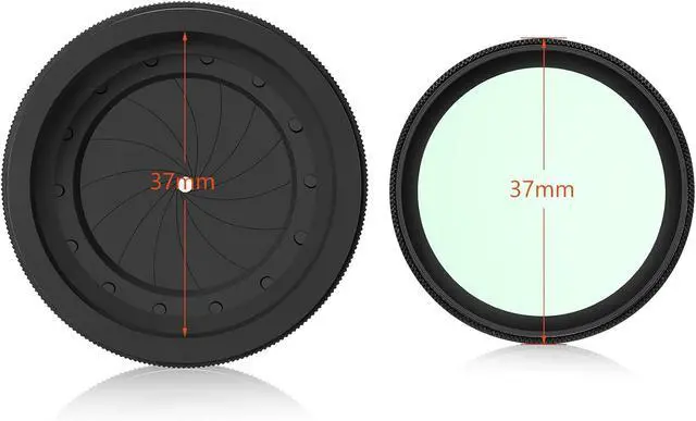 Alt view image 5 of 6 - Adjustable Iris Aperture Diaphragm Filter Pack M30 to M37 Iris Aperture Diaphragm Adapter Optical Diaphragm 1.5-26mm Lens Module Adapter Ring PVS-14 PVS 14 (Adjustable Iris Filter Kit*2)