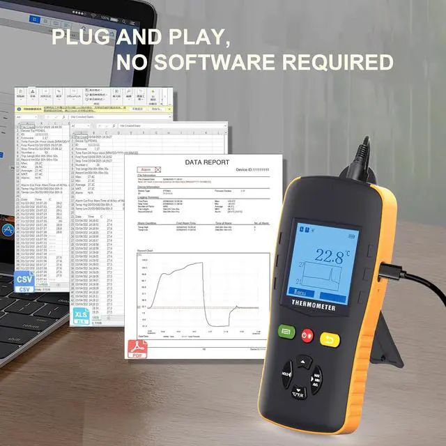 Alt view image 3 of 7 - RTD Data Logger Calibrated Thermometer USB PT100 Temperature Recorder