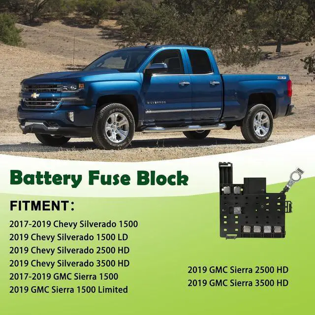 Alt view image 3 of 6 - Battery Distribution Fuse Block Compatible with 2017-2019 Chevrolet Chevy Silverado GMC Sierra Replaces 84354721 84043745 84095551 84460795