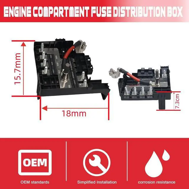Alt view image 4 of 6 - Battery Distribution Engine Compartment Fuse Block Fit for 2017-2019 Chevrolet Chevy Silverado 1500/2500HD, for 2017-2019 GMC Sierra 1500/1500LD/2500/3500HD Replace 84354721 84095551 84460795 84043745
