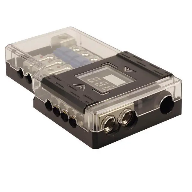 Alt view image 5 of 7 - Power Distribution Block Car Audio 4 Way MIDI Fuse Block, Each Positive and Negative Block with 2X 0/2/4 Gauge Inputs & 4X 4/8 Gauge Outputs,with Digital LED Voltage Display and 4pcs 60A Fuses