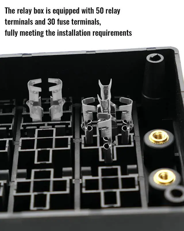 Alt view image 5 of 6 - 12V Fuse Relay Box with 15 Fuse Slots & 10 Relay Slots for 4/5 Pin Relays