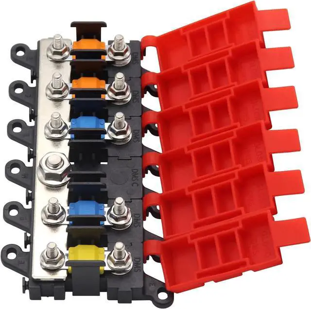 Main image of 5way Fuse Block Midi Holder Automotive Marine Boat Car Audio Brass Fuse Holder Midi Fuses 100A 30A 60A