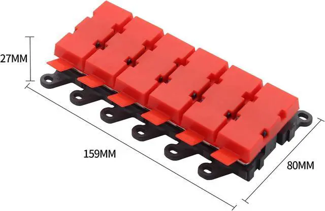 Alt view image 4 of 7 - 5way Fuse Block Midi Holder Automotive Marine Boat Car Audio Brass Fuse Holder Midi Fuses 100A 30A 60A