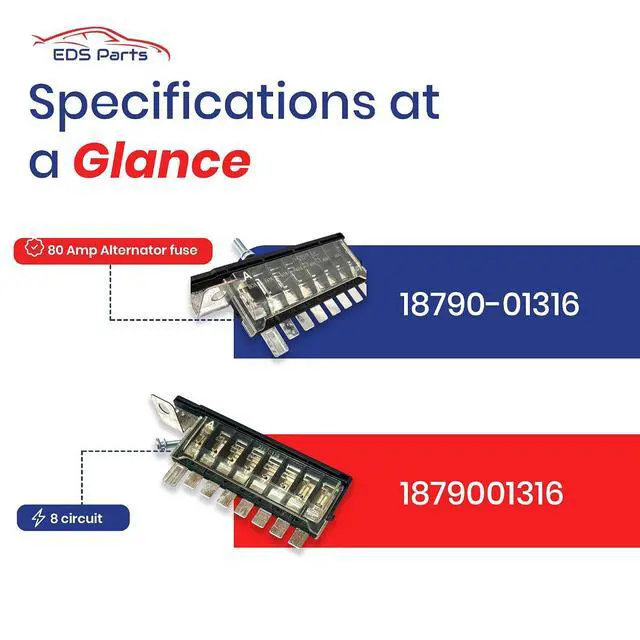 Alt view image 2 of 7 - 18790-01316 1879001316 Multi-Link Fuse Compatible Replacement for Hyundai/Kia Including Azera, Elantra, Nexo, Santa Fe, Sonata, Tucson, Cadenza, Forte, Optima, Sorento, etc.