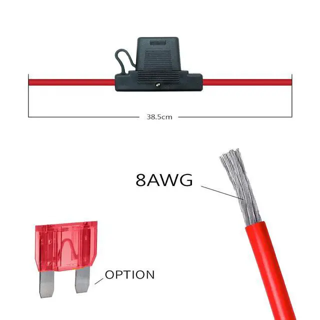 Alt view image 4 of 7 - Waterproof in-line Maxi LED Fuse Holder, 8 AWG for Automotive, (2 Pack) Marine Blade Fuse Holder with Waterproof, Golf Cart Lighting, Electrical Circuits