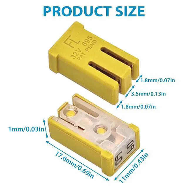 Alt view image 3 of 6 - 34 pcs Automotive MCASE Compatible Mini Box Shaped Cartridge Fuse Kit for Foreign and Domestic Cars, Trucks, and SUVs