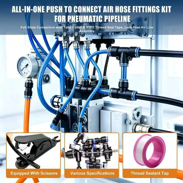 Alt view image 3 of 7 - 210 PCS Quick Connect Air Hose Fitting Assortment Kit
