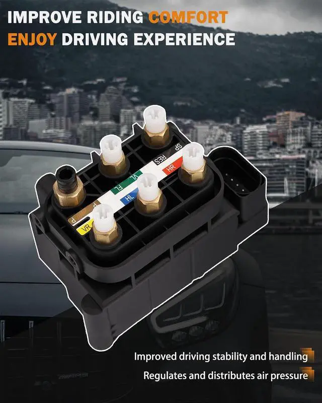 Alt view image 5 of 6 - Air Suspension Solenoid Valve Block Compatible with Mercedes-Benz CL550 GL320 GL350 GL450 GL550 GLE400 GLE500 ML250 ML320 ML350 S350 S400 S550 S600 S63 S65 AMG Replace# 2123200358