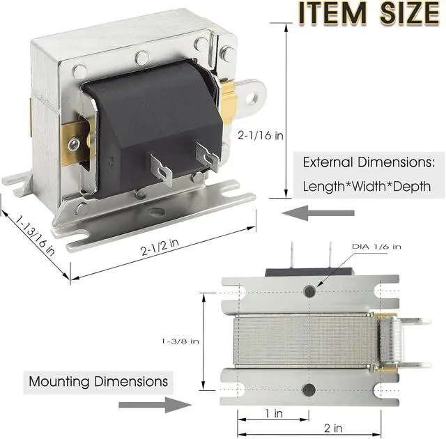 Alt view image 2 of 7 - Laminated Solenoid, Direct Replacement for Central Boiler Woodmaster Crown Royal Hardy Wood Stove Part 4X240 for Furnace Draft Damper (2 Packs)