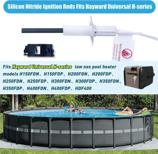 Alt view image 3 of 7 - Pool Heater Replacement Kit Silicon Nitride Ignition Rod
