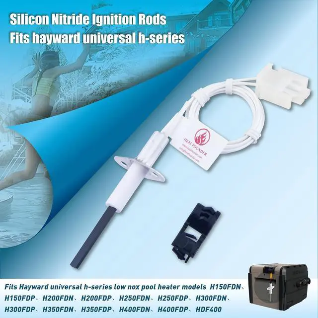 Alt view image 7 of 7 - Pool Heater Replacement Kit Silicon Nitride Ignition Rod