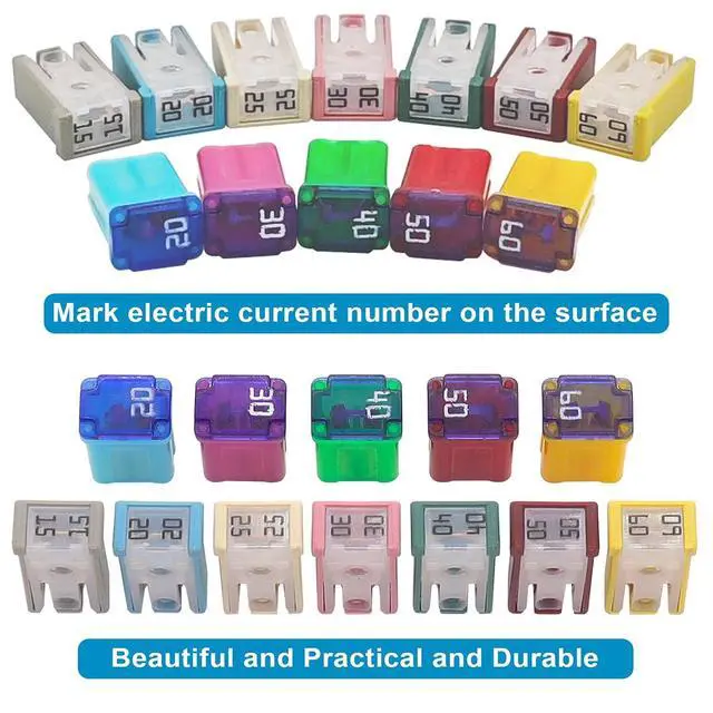 Alt view image 4 of 6 - 34 pcs Automotive MCASE Compatible Mini Box Shaped Cartridge Fuse Kit for Foreign and Domestic Cars, Trucks, and SUVs