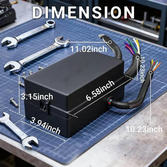 Alt view image 2 of 7 - 12V Fuse Box and Relay Block, 8 Relay 12 ATC/ATO Blade Fuse Pre-Wired Panel Dustproof Pre-Wired Fuse Relay Box for Automotive Car Marine Boat