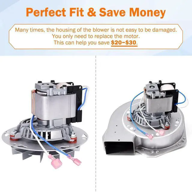 Alt view image 6 of 7 - Replacement A-E-027 Combustion Blower Motor for Breckwell Pellet Stove P22, P23, P24, P26, P2000, P2700, Big E Models, Exhaust Blower for US Stove 5040 Pellet Stoves.(Without Housing)