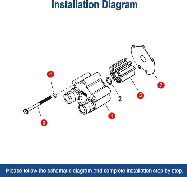 Alt view image 6 of 7 - 807151A14 Water Pump Impeller Repair Kit for MerCruiser Inboard Sterndrive V6 V8 Bravo Alpha 4.3L 5.0L 5.7L 5.8L 6.2L 6.3L 7.4L 8.2L 8.6L 8.7L Replaces Sierra 18-3150 807151A7