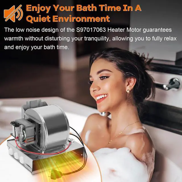 Alt view image 7 of 7 - S97017648 Heater Motor Assembly, S97017648 Fan Replacement for Broan NuTone 665RP 605RP 9965 660RP 9905 665RSP, 97017648 Bathroom Exhaust Fan Motor for NuTone Heater