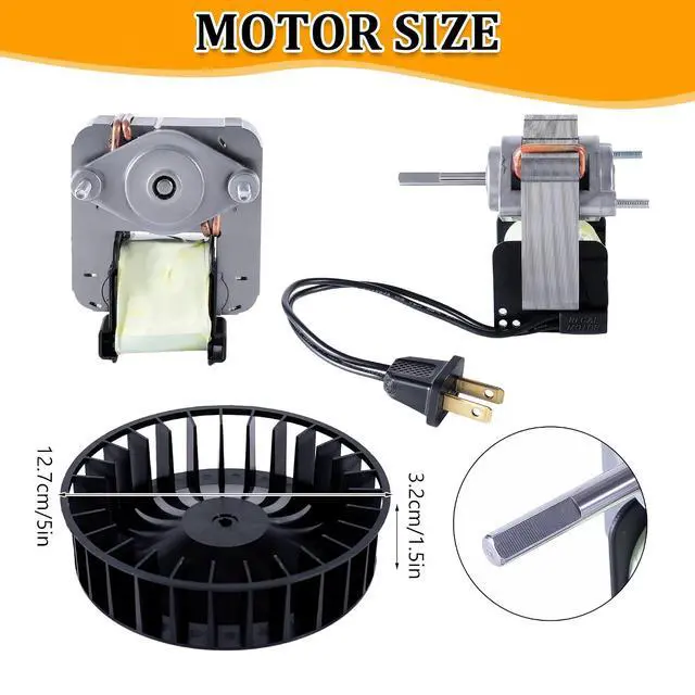 Alt view image 2 of 6 - S97017646 S99080592 Bathroom Exhaust Fan Motor and Blower Wheel Replacement Compatible with Broan NuTone 605P 605RP 665F 665P 665RP 665SP 668P 668RP Replaces 99080592 120V Motor Assembly