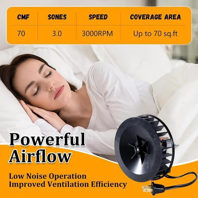 Alt view image 4 of 6 - S97017646 S99080592 Bathroom Exhaust Fan Motor and Blower Wheel Replacement Compatible with Broan NuTone 605P 605RP 665F 665P 665RP 665SP 668P 668RP Replaces 99080592 120V Motor Assembly